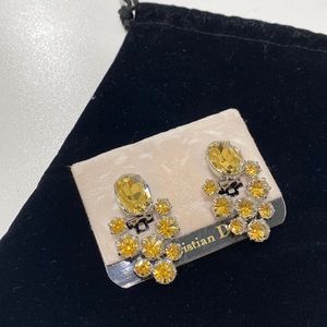 Stunning Vintage Dior Clip On Chandelier Earrings